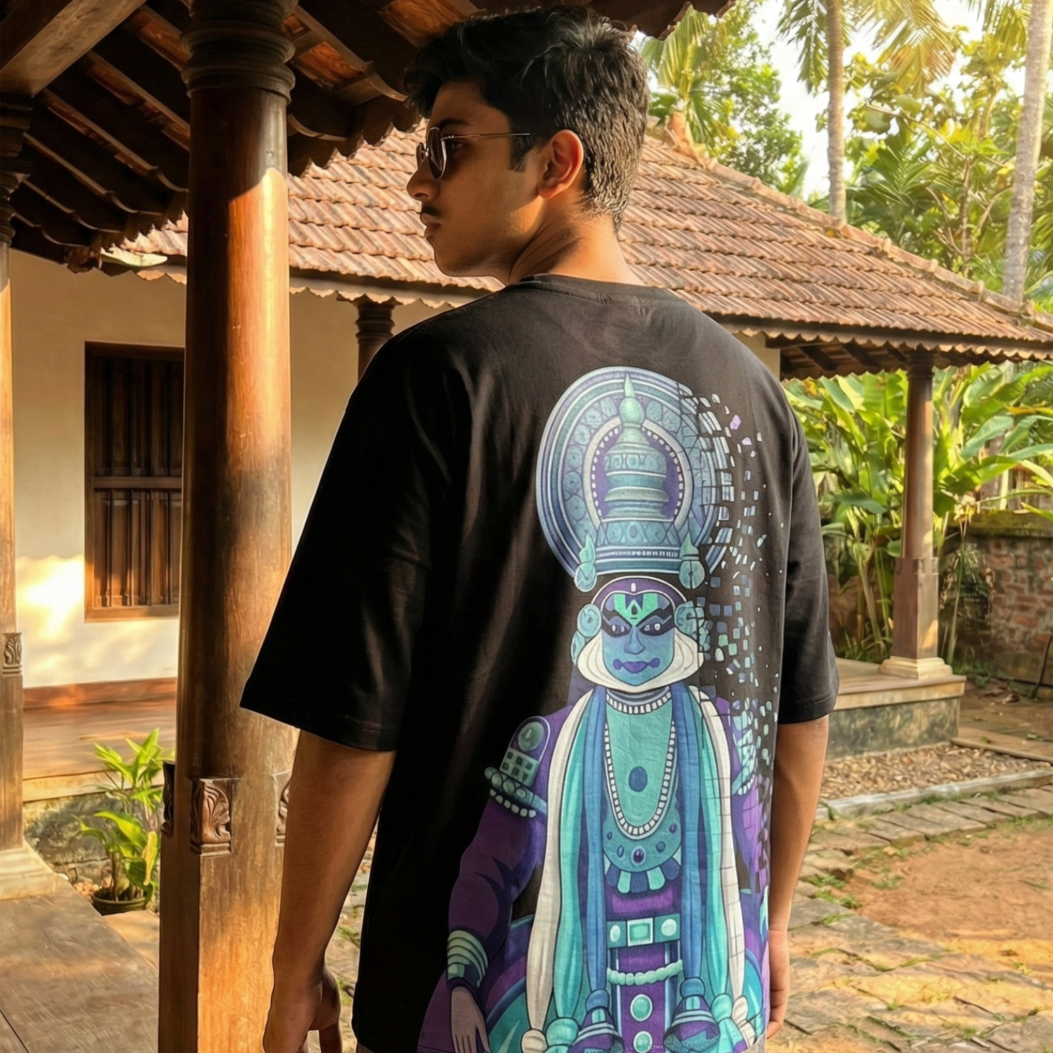 Broken Kathakali - Unisex Oversized Tee - Image 2