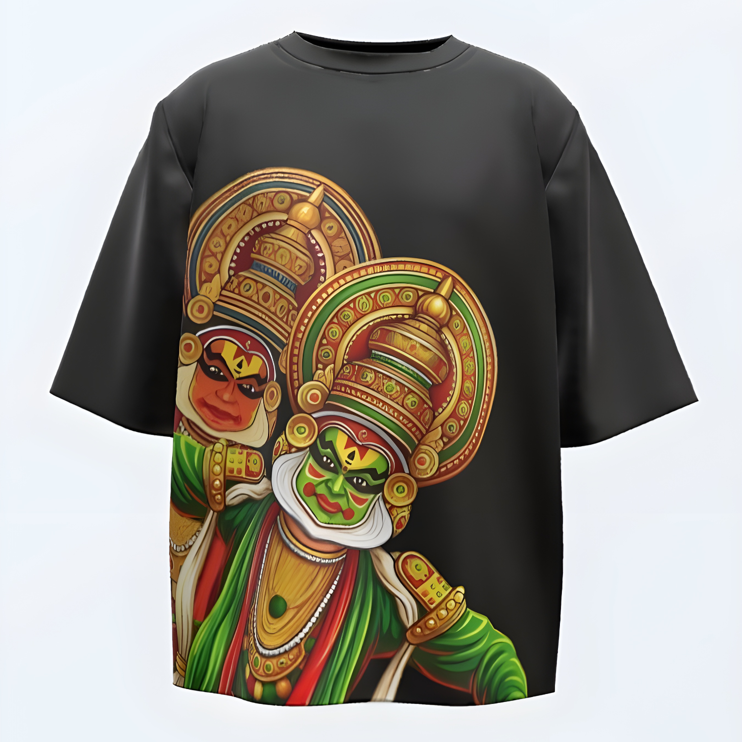 Broken Kathakali - Unisex Oversized Tee - Image 3