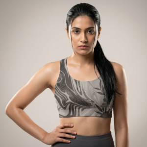 Fluidic Grey - Sports Bra