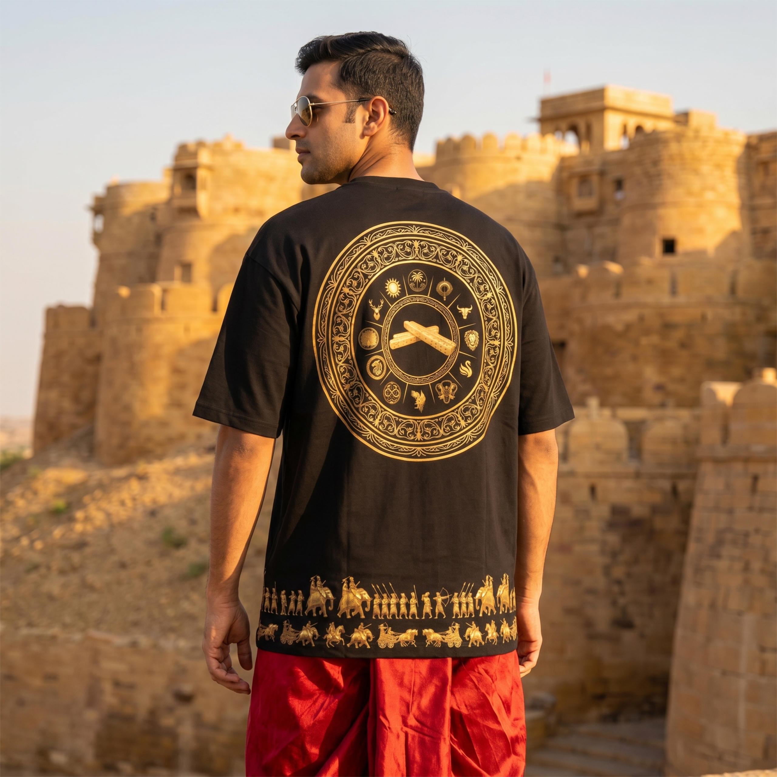 Kurukshetra Tee Boy Back view by Zovinos