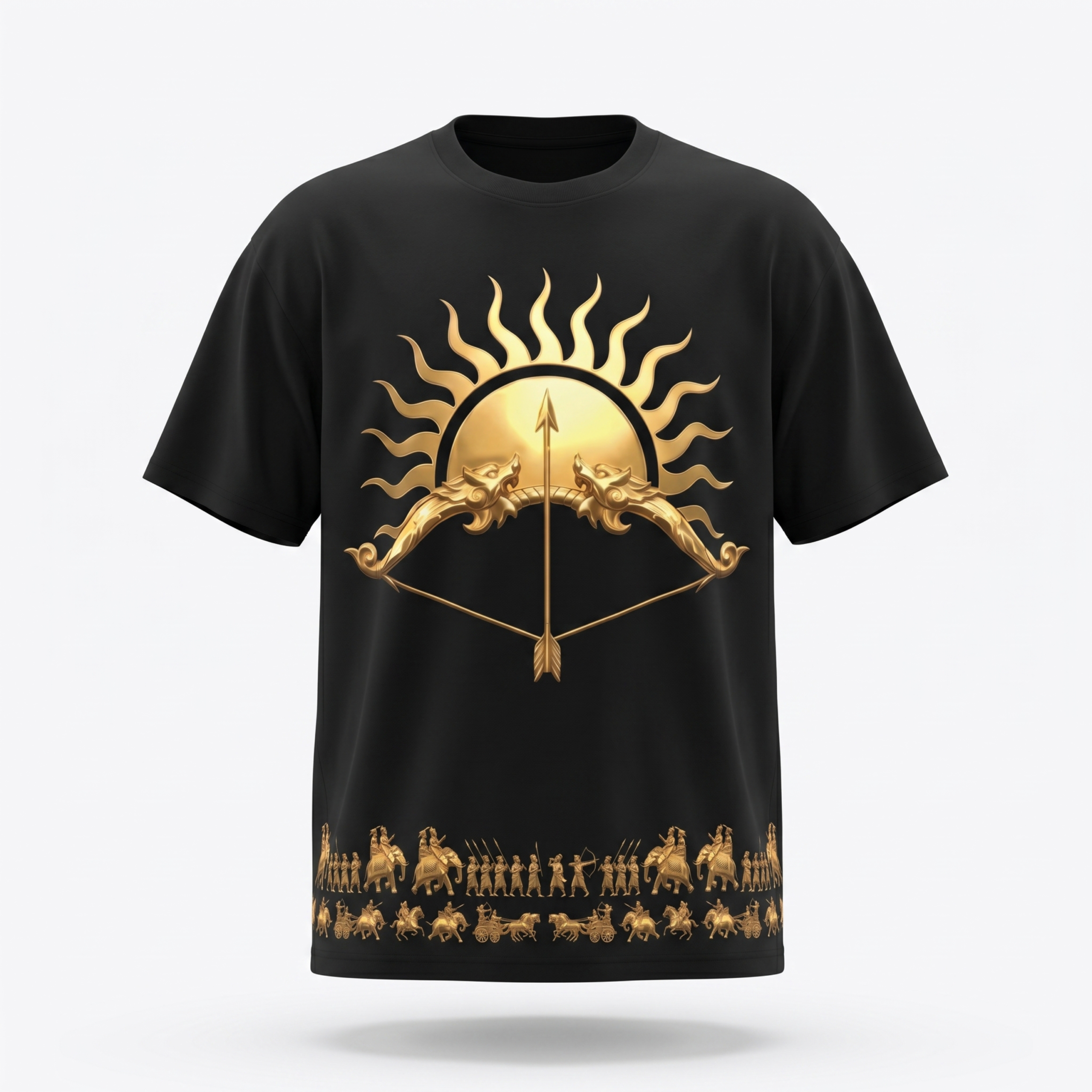 Kurukshetra Tee Front view by Zovinos