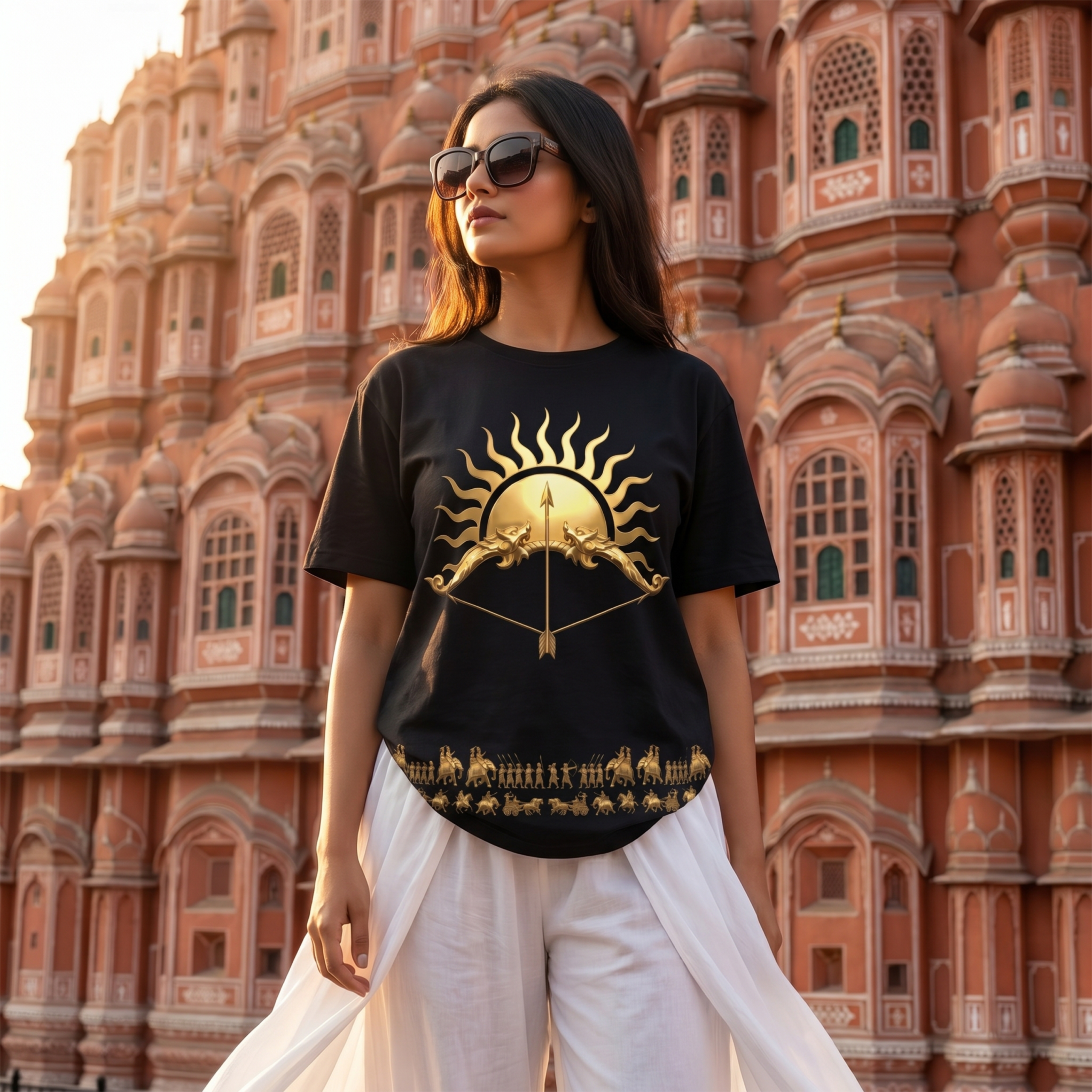 Kurukshetra Tee Girl Front view by Zovinos